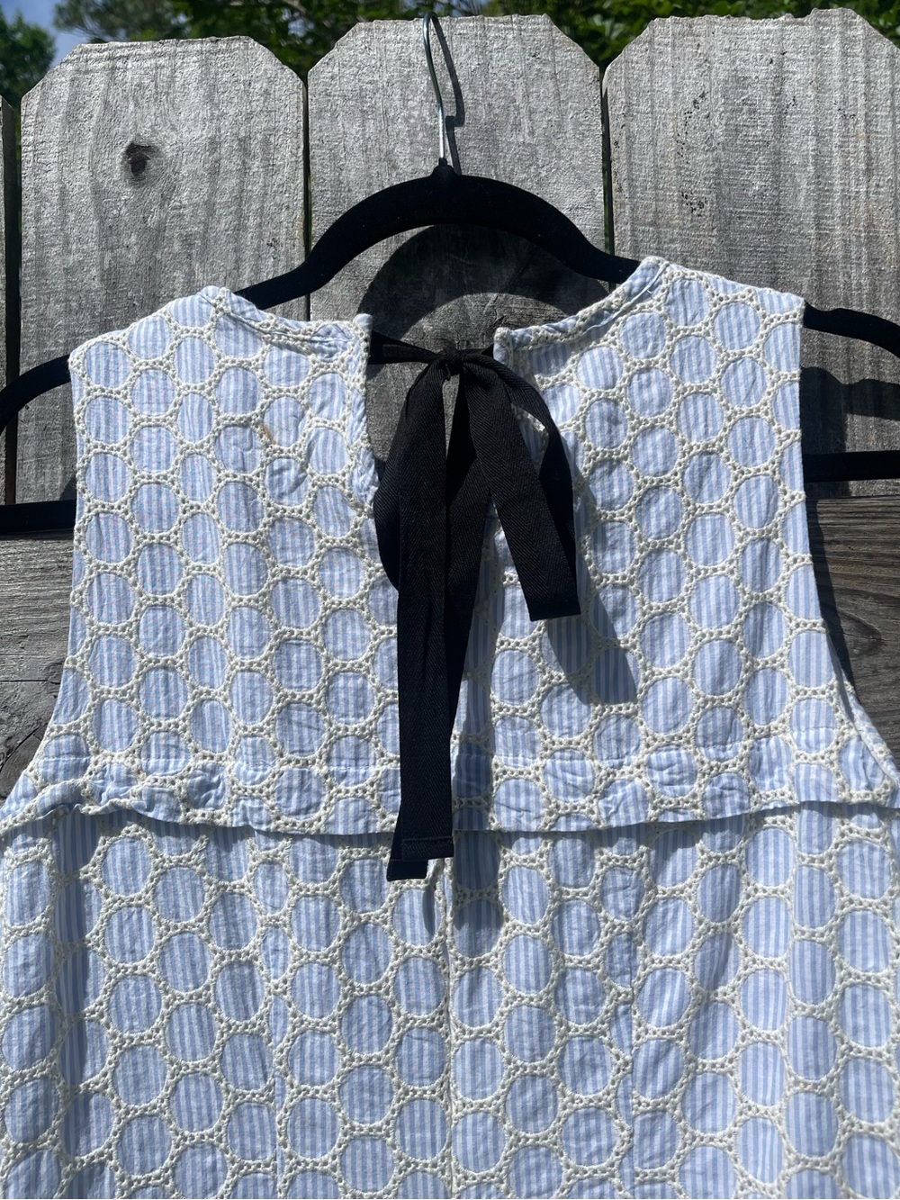 J. Crew Light Blue seersucker Textured Sleeveless Shift Dress Sz 6 - Picture 9 of 11